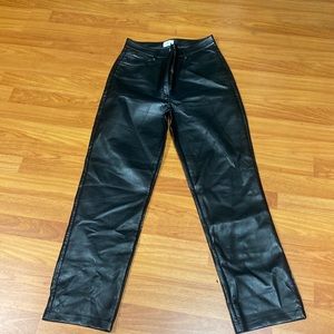 Wilfred black vegan (faux) leather pants
